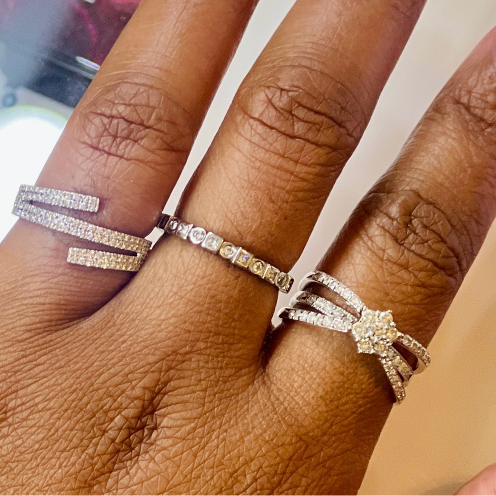 SALE! Movado 18K Gold VS Diamond Ring - Finger Cuff - Toe Ring -Spiral Wrap Coil - Picture 3 of 12